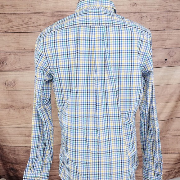 VAN HEUSEN ORIGINALS SLIM FIT GINGHAM CHECK BUTTON UP SHIRT M 15-15.5 - Picture 4 of 7